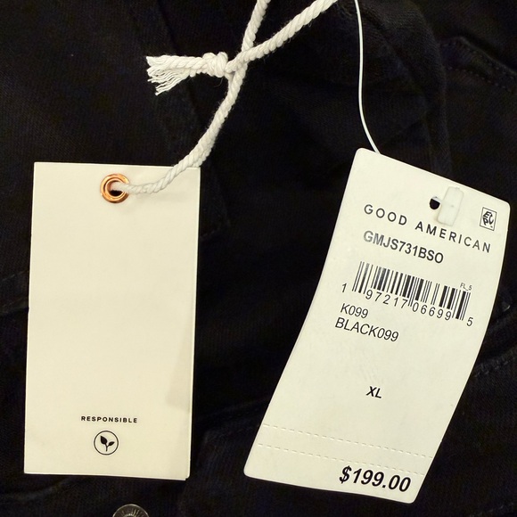 Good American Black Fit For Success Denim Jumpsuit NWT Size XL - Picture 10 of 13